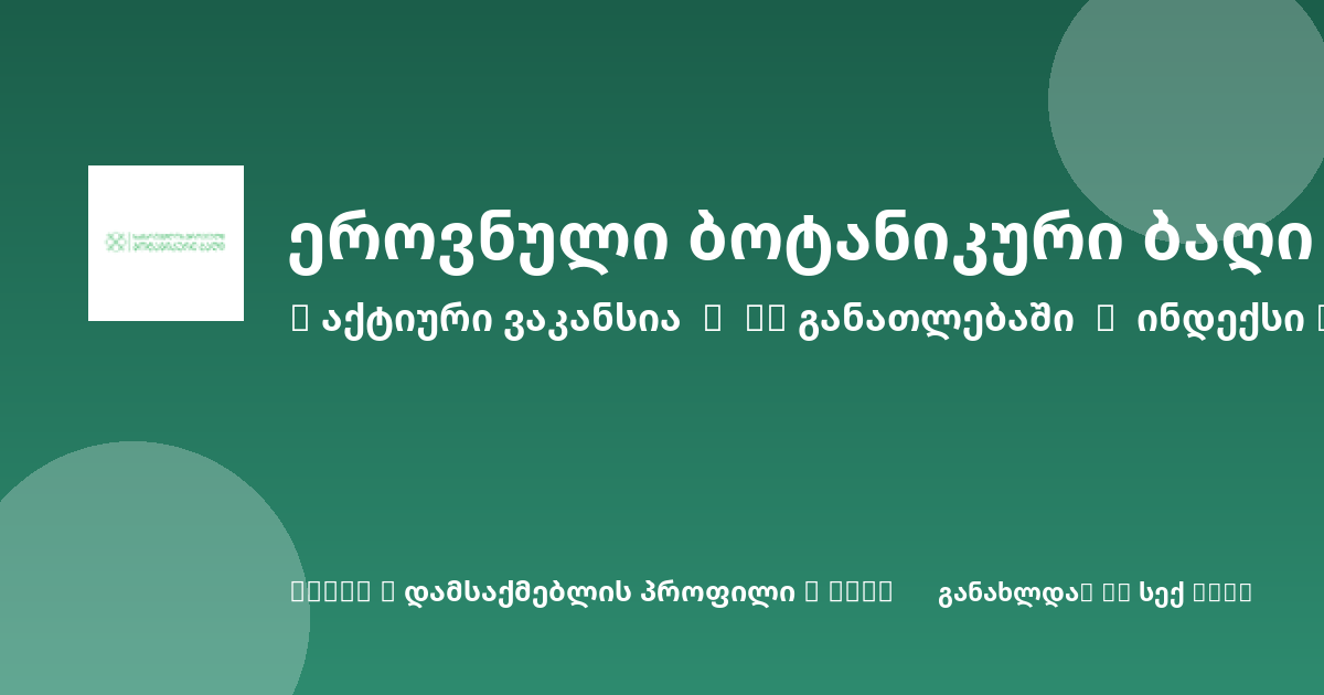 Sheni ვაკანსია