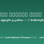 Sheni ვაკანსია