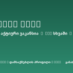 Sheni ვაკანსია