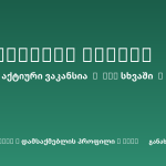 Sheni ვაკანსია