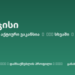 Sheni ვაკანსია
