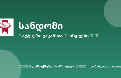 Sheni ვაკანსია