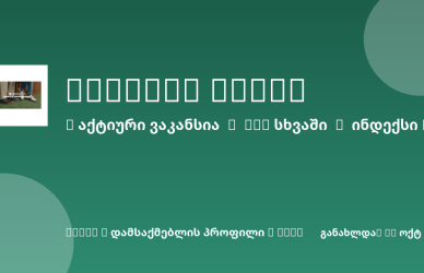 Sheni ვაკანსია