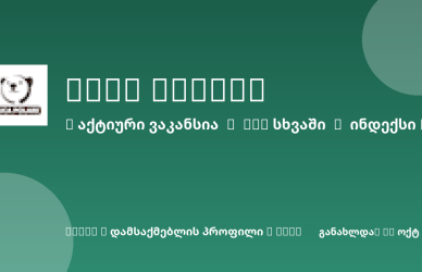 Sheni ვაკანსია