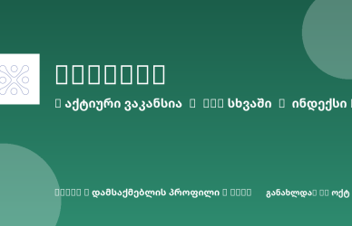 Sheni ვაკანსია