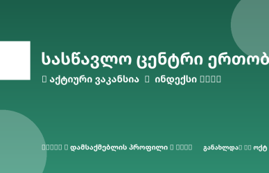 Sheni ვაკანსია