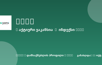 Sheni ვაკანსია