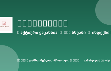Sheni ვაკანსია